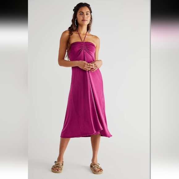 Free People Dresses & Skirts - Free People slinky maxi scrunch skirt Sz L Color Black noir (Chocolate Brownish)